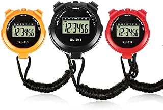 3 Pieces Sports Stopwatch Timer Multi-Function Sport Digital Stopwatch Large Display with Date Time and Alarm Function Shockproof Waterproof Sport Stopwatch for Swimming Running Sports Training