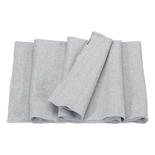 Image of MECCANIXITY 39 inch Elastic Cuffs Ribbed Trims Cotton Fabric Knit Rib Stretch Tape Cuff Sleeve Waistband for Sewing, 24 inch Wide Grey