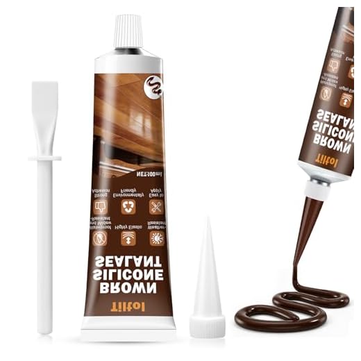 Brown Silicone Caulk Sealant - Caulk for Filling and Repairing Gaps in Wooden Floors, Tile Joints, and Door and Window Frames