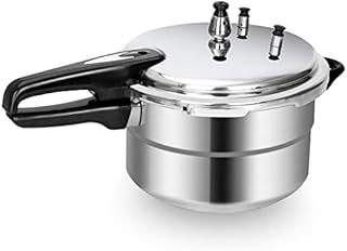 BreeRainz 5.3 Quart Pressure Cooker, 10 PSI Induction Compatible Pressure Canner w/ Honeycomb Stainless Steel Clad Base for Fast & Even Heating, Canning Rack Included