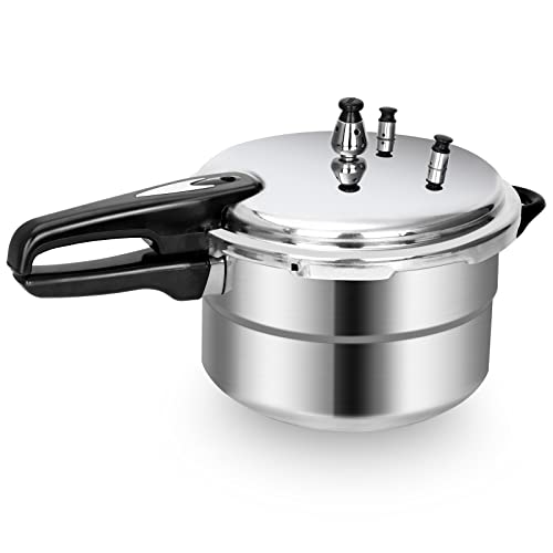 5.3 Quart Pressure Cooker, 10 Psi Induction Compatible Pressure Canner w/Multiple Pressure Control & Protection, Canning Rack Included