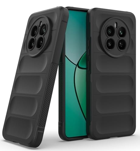 Image of Glasgow Liquid Silicone Back Case Cover Compatible with [ Realme P1 5G ] Back Case Cover |Premium Finish | Luxury | Soft Style | Camera Protection | ZED-Black