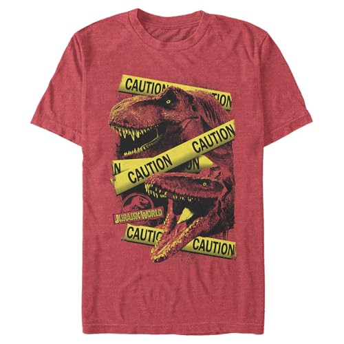 T-shirt Jurassic World motif Dino Caution à manches courtes pour homme