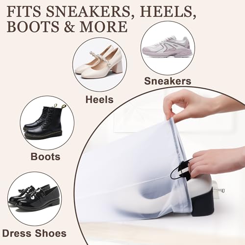 BOFOHO Reusable PEVA Drawstring Shoe Bags