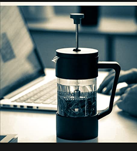 Image of 3D CREATIONS 800 ML Black French Press Coffee And Tea maker Stainless Steel filtration With 4 Stage Filtration