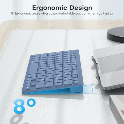 Image of OMOTON Wireless Keyboard for Mac, Bluetooth Stable, No Numpad, Travel Size