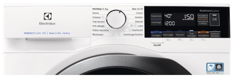 ELECTROLUX EW7WUN316 LAVASCIUGA 10 KG-6 KG D 1600 GIRI