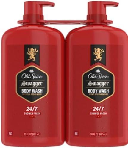 Old Spice 3 X Defence Swagger Body Wash Cedarwood Scents 2 Bottles of 30 FL OZ Each