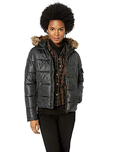 Pink Platinum Junior's Down Jacket, Gunmetal, M