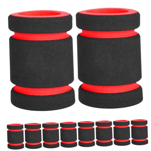 OUNONA 10 piezas Fundas de de Esponja para de Cubierta Antideslizante y Elástica Protector de Mango de Soporte Duradero y Cómodo Rojo