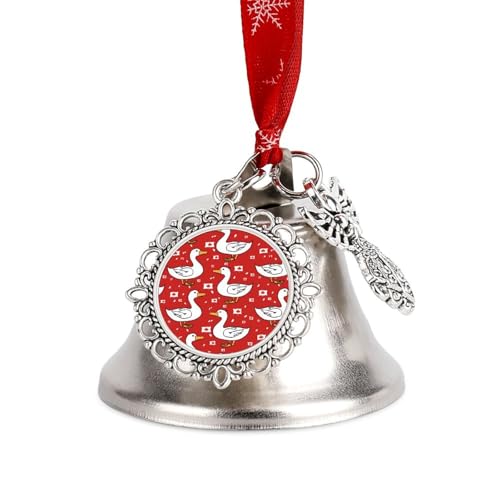 Ducks Canada Flag Funny Christmas Bell Ornament Cute Xmas Tree Hanging Pendant Decoration for Holidays Party