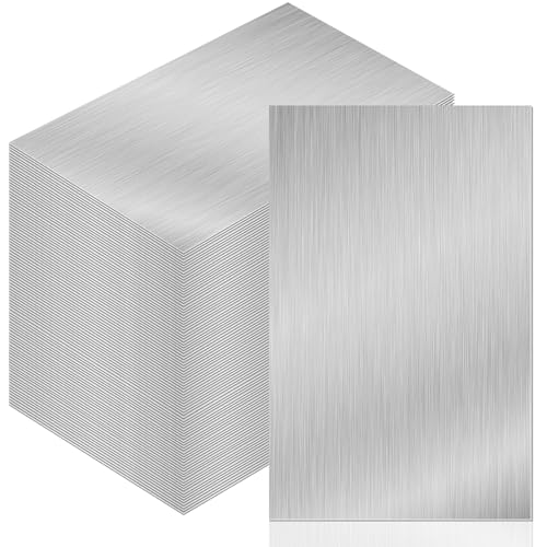 Image of Therwen 140 Pcs Aluminum Flashing Roof Sheet 5 x 7 Inch, Silver