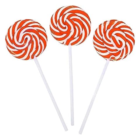 Red Swirl Lollipops - 24 Candy Suckers Individually Wrapped Bulk - 2 inch Pops - Great for Candy Buffet - Wedding - Graduation - Carnival - Christmas - Dr Seuss Candy Birthday Party Favors Cover