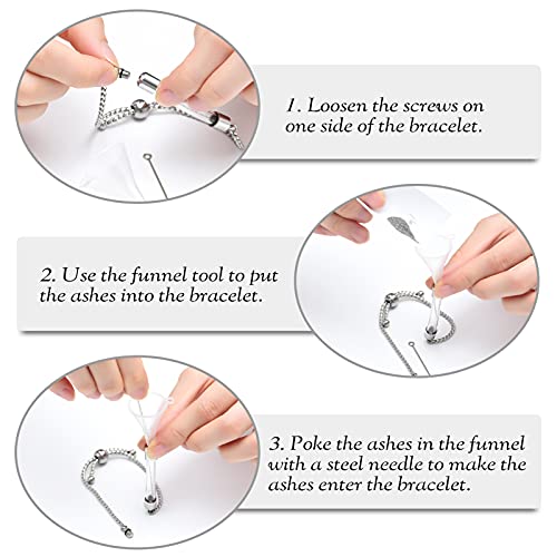 Constantlife Stainless Steel Cremation Bracelet For Ashes - Transparent Glass Tube Urn Bangle Memorial Jewelry For Men Women (Silver-1) #TOP3