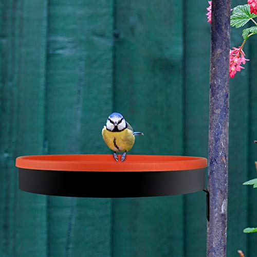 GESAIL Heated Birdbath for Outdoors, 14 Inches All Seasons Heated Bird Bath Heater with Metal Stand and 3 Easy Ways to Mount, 75-Watt, Orange - Thumbnail 3