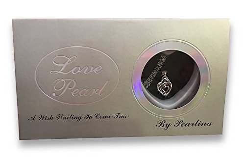Pearlina Mother Child Necklace Silver-Tone Cage Cultured Pearl In Oyster Set W/Stainless Steel Chain 18" #TOP3