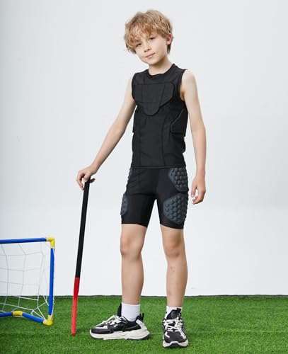 Topeter Youth Slider Shorts - Boys & Girls Protective Hip & Butt Padded Short Pants4