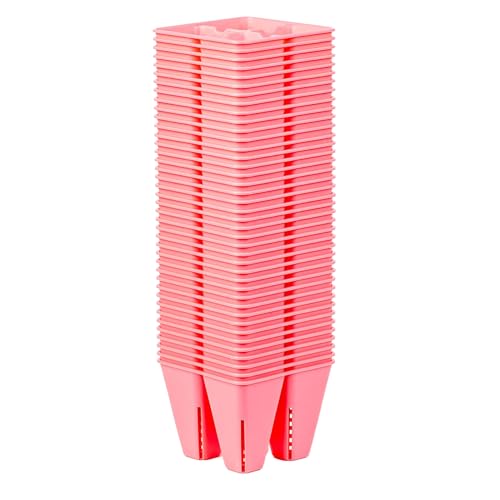 Bootstrap Farmer 4 Cell Inserts for 1020 Trays, 40 Pack, Pink | Heavy-Duty Seed Starter Plugs with Air Prune Slits for Stronger Roots | Made in USA