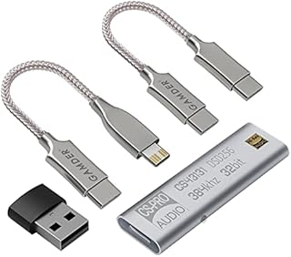 GAMDER DSD256 Hi-Fi Dual Audio Chip CS43131 Decoder USB Type C to 3.5MM Headphone Amplifier Adapter DAC for iPhone MAC Android Windows 10(CS43131 Chip