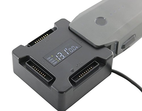 ZEEY 4 Slots Rapid Battery Charger for DJI Mavic Pro Drone Smart Drone Battery Adapter Hub with LCD Display for DJI Mavic Pro