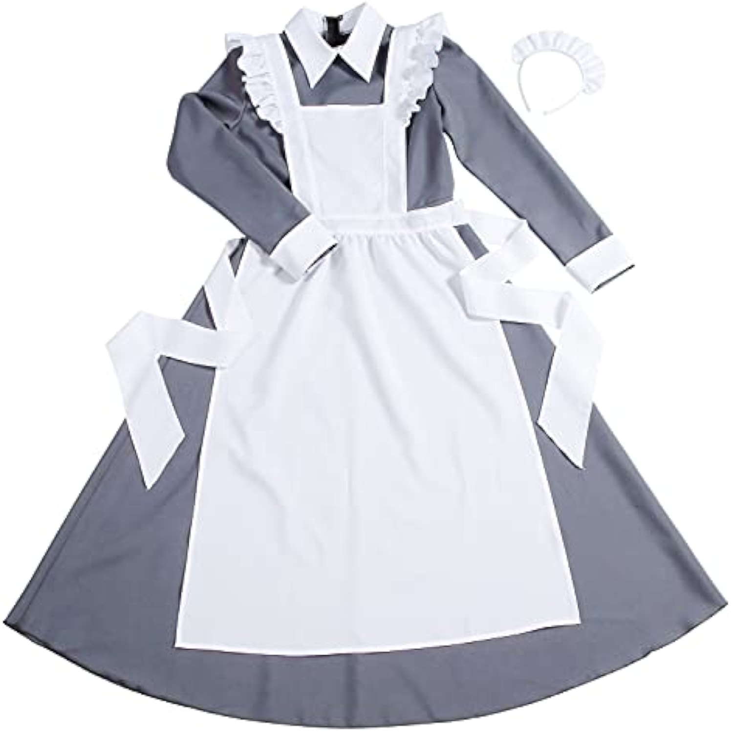 クリアストーン(Clearstone) トキメキグラフィティ コスプレ ハロウィン グレーロングメイド レディース M グレー 詳細画像2