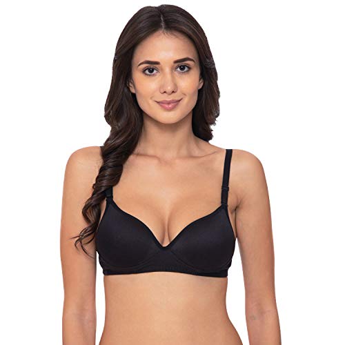 Image of Komli - Heavily Padded Push-Up Bra - Cotton Rich - Balconette - 3 /4th Coverage, Seamless, Wireless, Multiway Straps - T-Shirt Bra