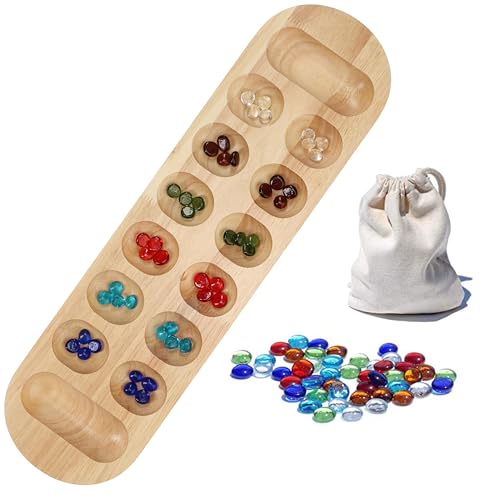 Classic Mancala juego de mesa de madera 22 pulg miniatura 1