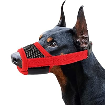 Dog Muzzles?Breathable Adjustable Muzzle and Dog Training Muzzle to Prevent Biting and Barking Suitable for Large Medium and Small Dogs (L)