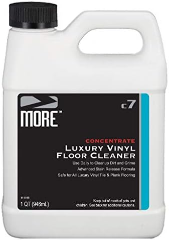 MORE Luxury Vinyl Floor Cleaner - Water-Based Surface Care Concentrate - For Kitchen and Bathroom Floors - Daily No-Rinse Cleaner - Unscented - pH Neutral - 32oz