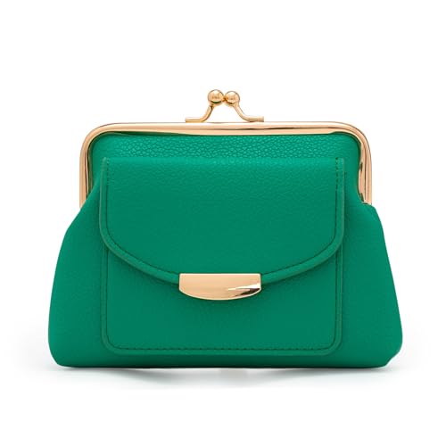 Lista de Monederos para Mujer - solo los mejores. 44 Lavogel - Monedero con cierre de beso para mujer, bolsa para monedas de gran capacidad, monedero vintage, bonito monedero con forma de auto para mujer