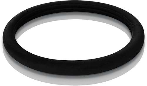 Miniatura 7 de OTOSTAR Funda de terciopelo suave para volante, protector universal de lujo para volante de automóvil, accesorios interiores de 15 pulgadas (negro)