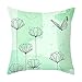 Lieson Lot Housse de Coussin 40x40, Housse Oreiller Canapé Vert Clair Coussin Moderne Papillon Fleur Simple, Polyester