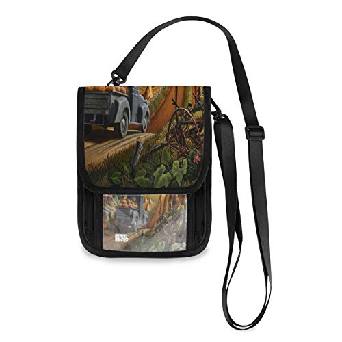 Preisvergleich Produktbild XiangHeFu Friedliche Farm Kürbis Herbst Herbst große Kapazität Leder Geldbörse Münzetasche Geldbörse Kartenhalter Telefon Tasche