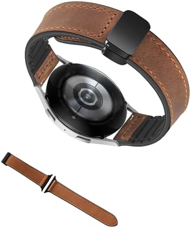 22MM Premium Leather Strap for Huawei GT4 46mm/GT3 46mm/GT3 Pro/GT2e,Samsung Galaxy Watch 3 45mm/Gear S3 - Stylish Replacement Strap,easy to install - Watch not included