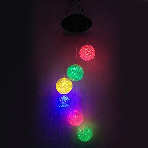 LanLan Solar LED Licht Farbwechsel Windspiele Delicate Ball AnhA nger Bell Yard Garten Home Decor