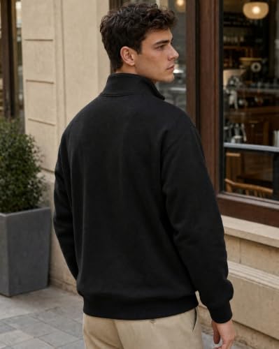 Buy Nobero Men Regular Solid Sweatshirt(1M-TWSS-R0032-BL3_Black_M) at Amazon.in - Image 7