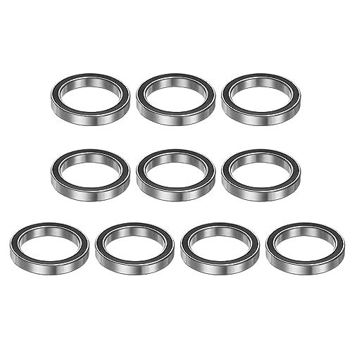 Image of sourcing map 10pcs 6807-2RS Deep Groove Ball Bearings 35mm Bore 47mm OD 7mm Thick Chrome Steel Double Sealed Bearing for Motors Pumps Conveyors