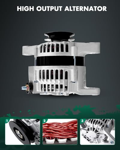 Image of SCITOO Alternator Replacement for Nissan for Frontier 2.4L 1998-2004,for Nissan for Urvan 2.4L 2000-2004,for Nissan for Xterra 2.4L 2000-2004,70A CW 1-Groove AHI0062 400-44034 13778 23100-3S500