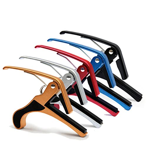 GALPADA Guitar Capo Trigger for Acoustic Electric Guitars Tuner Clamp Durable Silver Color Compact for Pitch Alteration