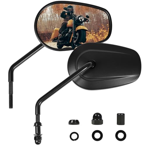 Motorcycle Handlebar Mirrors - Black...