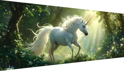 Kit broderie diamant licorne XXL décoration murale salon adulte 5D