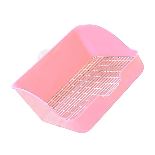 ノーブランド品 箱 うさぎのしつけトイレ toilet ゴミ バニーハッチ おもちゃ ウサギ小屋 うさぎ用トイレ ケージ ハムスタートイレ 小型ペットトイレ ウサギのトイレ プラスチック ピンク