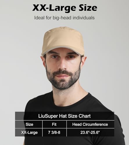 Image of XL XXL Hat Mens Big Head, Performance Golf Hat for Men Women Water-Resistant Sun Hat Adjustable Summer Sport Cap Outwork