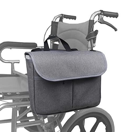 Sac pour fauteuil roulant avec poignée robuste et grande capacité de rangement