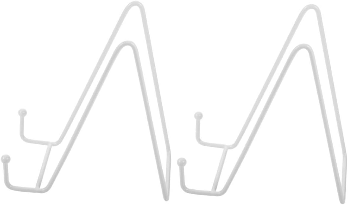 Amosfun 8pcs Metal Plate Stand Vintage Display Stand Frame Holder Picture Easel for Kitchen Bedroom Museum