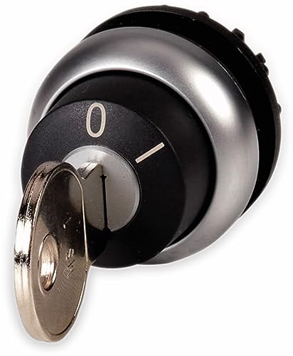 Bouton-Poussoir M22-WRS Eaton Moeller Noir et Argenté à Clé