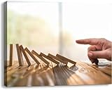 Canvas Wall Art for Kitchen Bathroom Domino Effect Just Starting Triggering Multi Effective Business Proces Large Wall Art Decor Framed Painting Wall Pictures Prints Artwork 16X20 in