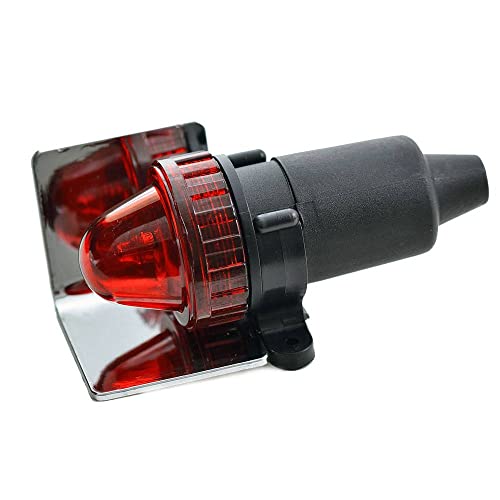 wellenshop Backbord-Licht Rot Notfall-Positionsleuchte Batteriebetrieb + Kunststoff-Schelle Halterung Backbord Boot Not-Navigationslicht