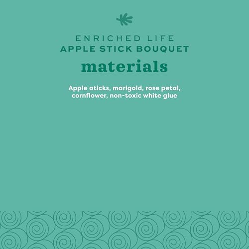 Oxbow Enriched Life Apple Stick Bouquet, Rabbit & Guinea Pig Toys, Small Animal Enrichment Chew for Bunny, Hamster, Chinchilla, Natural Play Chew Toy for Habitat Variety and Cage Accessories