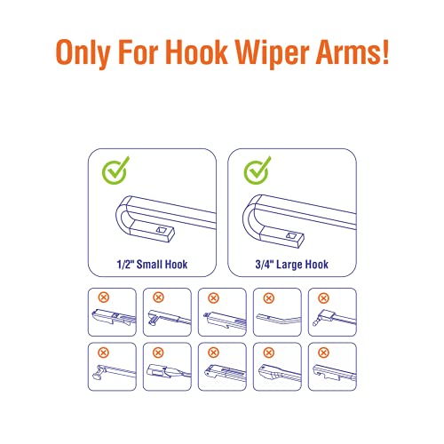 Image of Wiper Blades 26 inch + 19 inch Automotive Replacement Windshield Wiper Blades for My Car Premium All-Seasons OE Quality Wipers for Front Windshield(Set of 2)